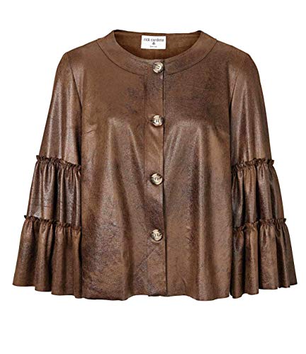 RICK CARDONA Damen Designer-Lederimitatjacke, Cognac, GröÃŸe:40 von RICK CARDONA