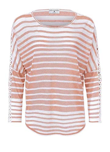 RICK CARDONA Damen Designer-Oversized-Pullover, rosé-Ecru, Größe:36/38 von RICK CARDONA