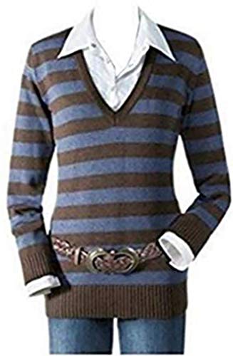 RICK CARDONA Ringelpulli Braun/Blau Gr. 36 von RICK CARDONA