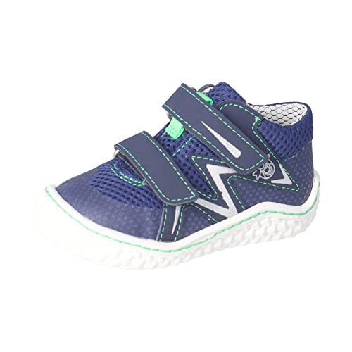 RICOSTA Baby Jungen Kletthalbschuhe Patti,Kinder Lauflernschuhe,WMS:Mittel,waschbar,Barfuß-Schuh,Nautic (180),22 EU von RICOSTA