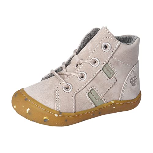 RICOSTA Baby Jungen Lauflernschuhe CAJU,Kinder Boots,lose Einlage,RICOSTAcare,flexibel,schnürschuhe,schnürer,Booties,leicht,Tundra (650),24 EU von RICOSTA