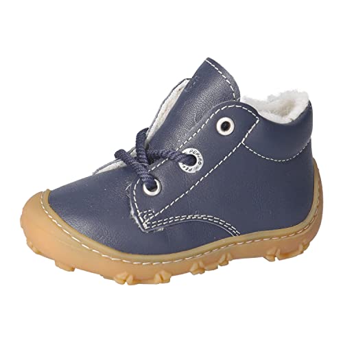 RICOSTA Baby Jungen Winterstiefel Colin,Kinder Lauflernschuhe,WMS:Weit,Barfuß-Schuh,Outdoor-Kinderschuhe,Lammwolle,warm,Nautic (180),23 EU von RICOSTA