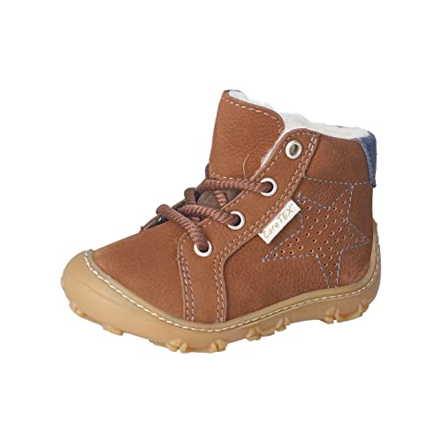 RICOSTA Baby Jungen Lauflernschuhe Denny,Kinder Boots,WMS:Weit,CareTEX,terracare,Barfuß-Schuh,schnürschuhe,schnürer,Lammwolle,Curry (260),20 EU von RICOSTA