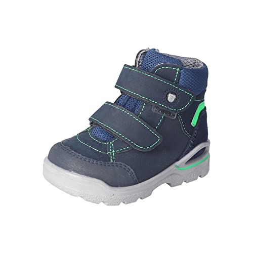 RICOSTA Baby Jungen Lauflernschuhe Finn,Kinder Boots,WMS:Mittel,lose Einlage,Sympatex,Klettstiefel,wasserdicht,Booties,Nautic (170),21 EU von RICOSTA