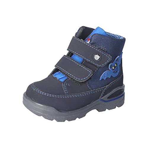 RICOSTA Baby Jungen Lauflernschuhe JAN,Kinder Boots,WMS:Mittel,lose Einlage,Sympatex,Blinklicht,Lammwolle,gefüttert,See/Ozean (180),22 EU von RICOSTA