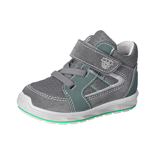 RICOSTA Baby Jungen Lauflernschuhe ZENO,Kinder Boots,WMS:Mittel,lose Einlage,Sympatex,Klettstiefel,Booties,wasserdicht,Carbon/grau (490),21 EU von RICOSTA