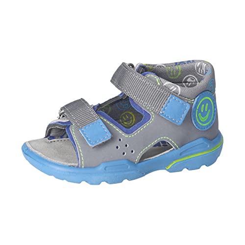 RICOSTA Baby Jungen Sandalen Franky,Kinder Lauflernschuhe,WMS:Mittel,waschbar,Freizeitschuhe,Strandschuhe,Halbschuhe,Graphit/Kobalt (450),24 EU von RICOSTA