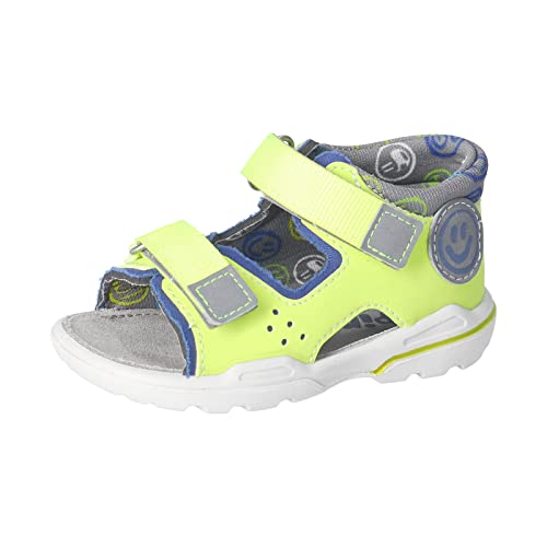 RICOSTA Baby Jungen Sandalen FRANKY,Kinder Lauflernschuhe,WMS:Mittel,waschbar,klettverschluss,sommerschuhe,freizeitschuhe,kiwi/kobalt (740),21 EU von RICOSTA