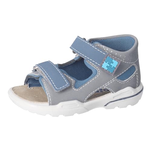 RICOSTA Jungen Sandalen MANTO, Baby und Kleinkinder Lauflernschuhe, Weite: Mittel, waschbar, halbschuhe, klettverschluss, graphit/petrol (450), 21 EU von RICOSTA