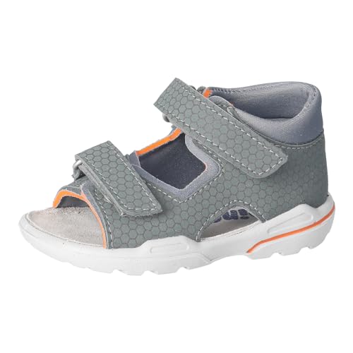 RICOSTA Jungen Sandalen TITU, Baby und Kleinkinder Lauflernschuhe, Weite: Mittel, waschbar, freizeitschuhe, offene schuhe, salbei/grau (570), 21 EU von RICOSTA