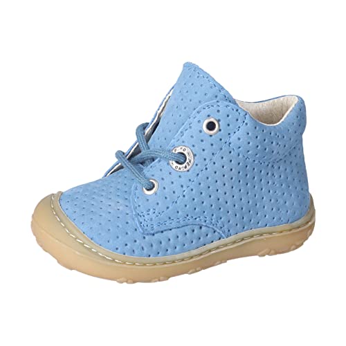 RICOSTA Baby Jungen Stiefel DOTS,Kinder Lauflernschuhe,WMS:Mittel,lose Einlage,schnürstiefel,booties,leder,adriatic (140),22 EU von RICOSTA