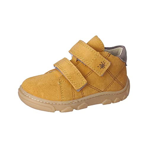 RICOSTA Baby Jungen Stiefel RYDER,Kinder Lauflernschuhe,WMS:Mittel,Barfuß-Schuh,klettstiefel,booties,leder,mustard/braun (760),21 EU von RICOSTA