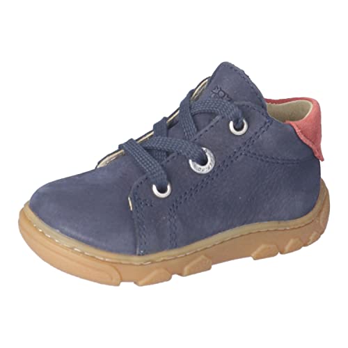 RICOSTA Baby Jungen Stiefel ZUMA,Kinder Lauflernschuhe,WMS:Mittel,Barfuß-Schuh,schnürstiefel,Booties,Leder,Nautic/rot (170),22 EU von RICOSTA