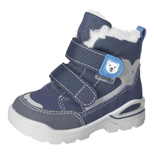 RICOSTA Baby Jungen Winterstiefel BENNO,Kinder Lauflernschuhe,WMS:Weit,lose Einlage,Sympatex,Blinklicht,winterboots,nautic/ozean (170),23 EU von RICOSTA