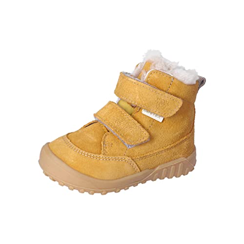 RICOSTA Baby Jungen Winterstiefel DOMI,Kinder Lauflernschuhe,WMS:Weit,CareTEX,Outdoor-Kinderschuhe,lammfell-Stiefel,gefüttert,Mustard (760),21 EU von RICOSTA