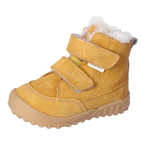 RICOSTA Baby Jungen Winterstiefel DOMI,Kinder Lauflernschuhe,WMS:Weit,CareTEX,winterboots,outdoor-kinderschuhe,lammfell-stiefel,mustard (760),24 EU von RICOSTA