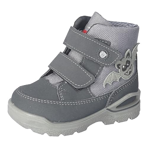 RICOSTA Baby Jungen Winterstiefel JAN,Kinder Lauflernschuhe,WMS:Mittel,lose Einlage,Sympatex,Blinklicht,gefüttert,Grigio/Graphit (450),23 EU von RICOSTA