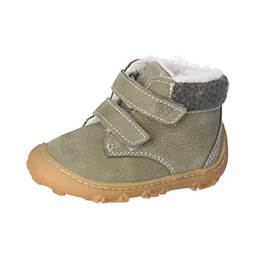 RICOSTA Baby Jungen Winterstiefel NICO,Kinder Lauflernschuhe,WMS:Weit,terracare,Barfuß-Schuh,Winterboots,gefüttert,eukalyptus (530),22 EU von RICOSTA