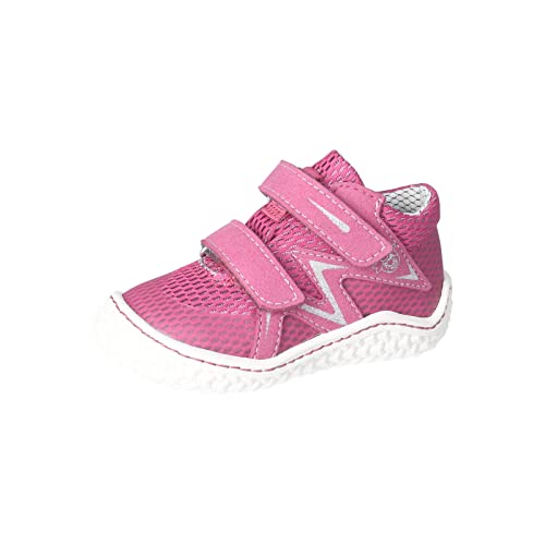 RICOSTA Baby Mädchen Kletthalbschuhe Patti,Kinder Lauflernschuhe,WMS:Mittel,waschbar,Barfuß-Schuh,pop (340),20 EU von RICOSTA