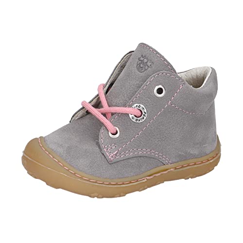 RICOSTA Baby Mädchen Stiefel Cory,Kinder Lauflernschuhe,WMS:Schmal,lose Einlage,terracare,schnürstiefel,Booties,Leder,Graphit/rosa (460),23 EU von RICOSTA