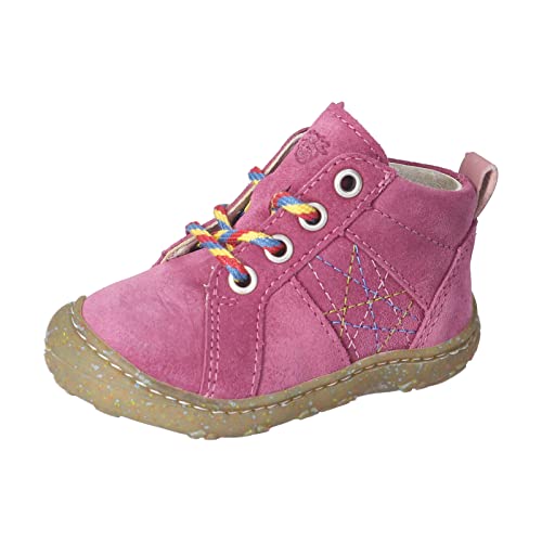 RICOSTA Baby Mädchen Lauflernschuhe DAMY,Kinder Boots,WMS:Mittel,lose Einlage,Booties,flexibel,leicht,schnürschuhe,schnürer,Fuchsia (360),19 EU von RICOSTA