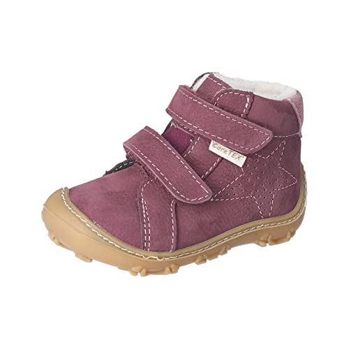 RICOSTA Baby Mädchen Lauflernschuhe Donny,Kinder Boots,WMS:Weit,CareTEX,terracare,Barfuß-Schuh,Pflaume (380),21 EU von RICOSTA