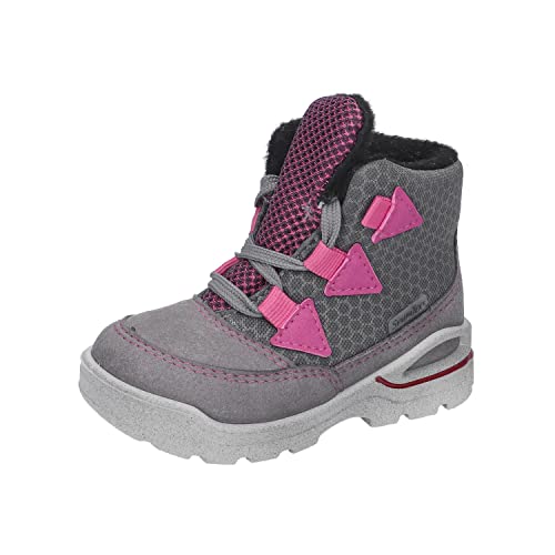 RICOSTA Baby Mädchen Winterstiefel EMIL,Kinder Lauflernschuhe,WMS:Mittel,lose Einlage,Sympatex,waschbar,stiefel,warm,graphit/rosada (450),24 EU von RICOSTA