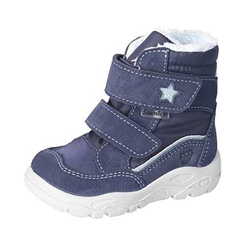 RICOSTA Baby Mädchen Lauflernschuhe HILDIE,Kinder Boots,WMS:Mittel,lose Einlage,Sympatex,Winterboots,Stiefel,Lammwolle,Nautic/Marine (170),22 EU von RICOSTA