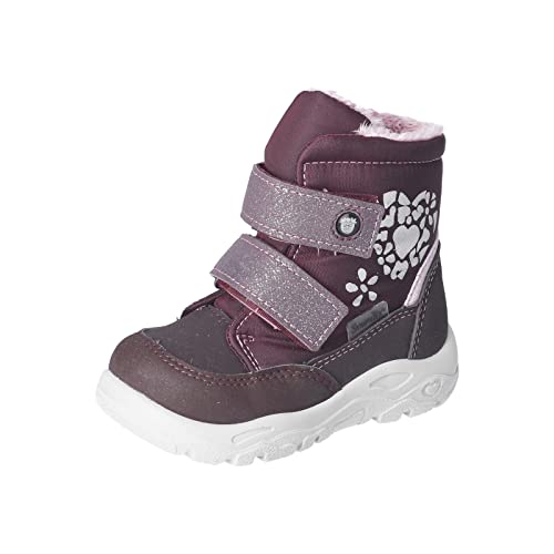 RICOSTA Baby Mädchen Lauflernschuhe JANA,Kinder Boots,WMS:Mittel,lose Einlage,Sympatex,warm,gefüttert,wasserdicht,Stiefel,brombeer (380),22 EU von RICOSTA