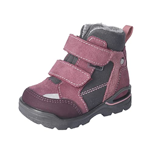 RICOSTA Baby Mädchen Lauflernschuhe Janne,Kinder Boots,WMS:Weit,lose Einlage,Sympatex,Winterboots,Outdoor-Kinderschuhe,Pflaume/Asphalt (380),23 EU von RICOSTA