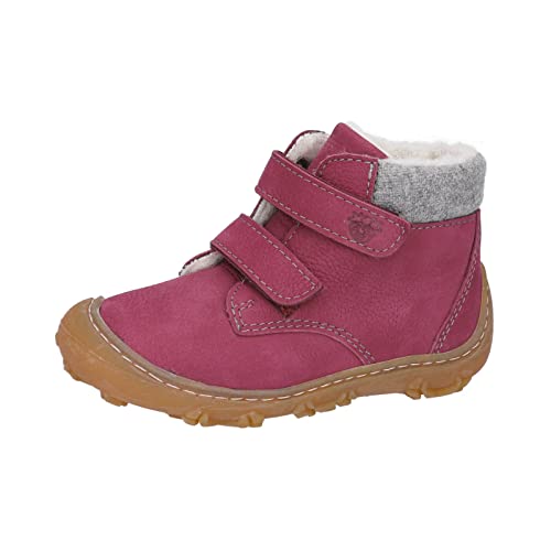 RICOSTA Baby Mädchen Lauflernschuhe NICO,Kinder Boots,WMS:Weit,terracare,Barfuß-Schuh,Lammwolle,Fuchsia (360),23 EU von RICOSTA