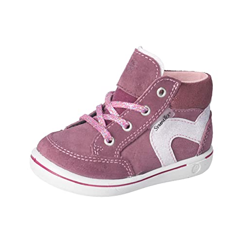 RICOSTA Baby Mädchen Lauflernschuhe Stella,Kinder Boots,WMS:Mittel,lose Einlage,Sympatex,wasserdicht,schnürstiefel,Booties,Pflaume (380),21 EU von RICOSTA