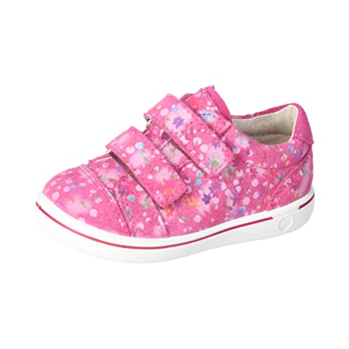 RICOSTA Baby Mädchen Low-Top Sneaker LENIE,Kinder Lauflernschuhe,WMS:Mittel,lose Einlage,Klettverschluss,Halbschuhe,straßenschuhe,pop (330),22 EU von RICOSTA