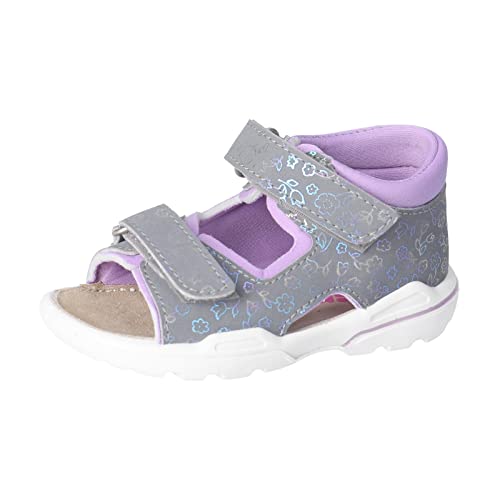 RICOSTA Baby Mädchen Sandalen TITU,Kinder Lauflernschuhe,WMS:Mittel,Freizeitschuhe,offene Schuhe,Strandschuhe,Graphit/Blueberry (450),23 EU von RICOSTA