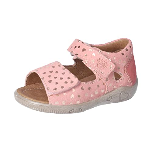 RICOSTA Baby Mädchen Sandalen Taya,Kinder Lauflernschuhe,WMS:Mittel,Sandaletten,Klettverschluss,Sommerschuhe,Freizeitschuhe,Strawberry (320),23 EU von RICOSTA