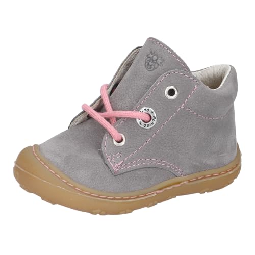 RICOSTA Baby Mädchen Stiefel Cory,Kinder Lauflernschuhe,WMS:Schmal,lose Einlage,terracare,schnürstiefel,Booties,Leder,Graphit/rosa (460),21 EU von RICOSTA