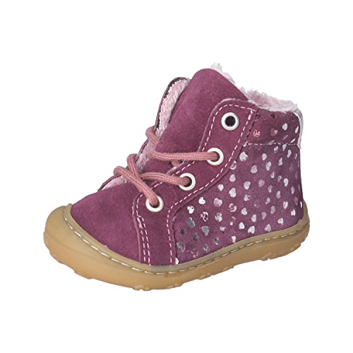 RICOSTA Baby Mädchen Stiefel GEORGINA,Kinder Lauflernschuhe,WMS:Mittel,lose Einlage,schnürstiefel,booties,leder,merlot (380),20 EU von RICOSTA