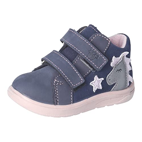 RICOSTA Baby Mädchen Stiefel Lauri,Kinder Lauflernschuhe,WMS:Mittel,lose Einlage,Sympatex,wasserdicht,Klettstiefel,Booties,Nautic (170),22 EU von RICOSTA