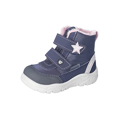 RICOSTA Baby Mädchen Winterstiefel LALE | Kinder Boots | WMS:Mittel | RicostaTEX | wasserdicht | Winterboots | warm | Nautic/Marine (170) | 22 EU von RICOSTA