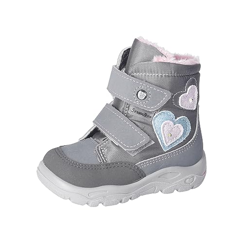 RICOSTA Baby Mädchen Winterstiefel MADDI,Kinder Lauflernschuhe,WMS:Mittel,lose Einlage,Sympatex,Blinklicht,graphit/patina (450),21 EU von RICOSTA