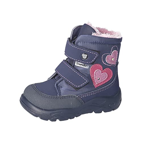 RICOSTA Baby Mädchen Winterstiefel MADDI,Kinder Lauflernschuhe,WMS:Weit,lose Einlage,Sympatex,Blinklicht,nautic/marine (170),22 EU von RICOSTA