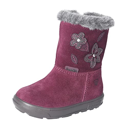 RICOSTA Baby Mädchen Winterstiefel UMI,Kinder Lauflernschuhe,WMS:Mittel,lose Einlage,Sympatex,Outdoor-Kinderschuhe,Stiefel,Merlot (380),24 EU von RICOSTA