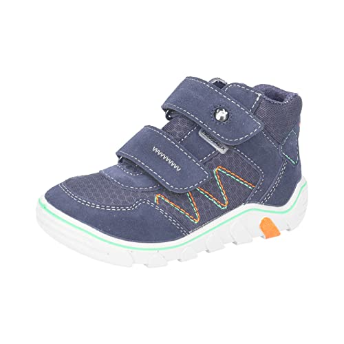 RICOSTA Jungen Barfußschuhe Ayden,Kinder Boots,WMS:Mittel, TEX,Barfuß-Schuh,Lauflernschuhe mit Klettverschluss,Nautic/Ozean (170),26 EU von RICOSTA