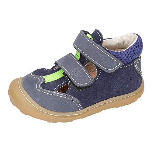 RICOSTA Jungen Kletthalbschuhe EBI von Pepino, Weite: Mittel (WMS), Halbschuh Klettverschluss strassenschuh Sneaker Kinder,Nautic,19 EU / 3 Child UK von RICOSTA