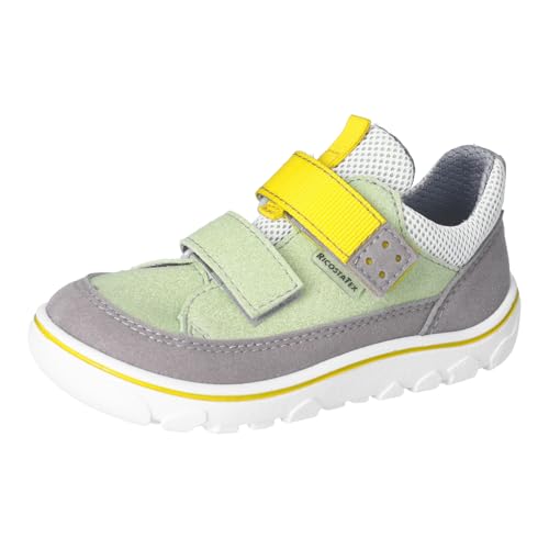 RICOSTA Jungen Kletthalbschuhe JACO, Kinder Halbschuhe, Weite: Mittel, RicostaTEX, Barfuß-Schuh,vegan, Freizeitschuhe, Graphit/Avocado (520), 26 EU von RICOSTA