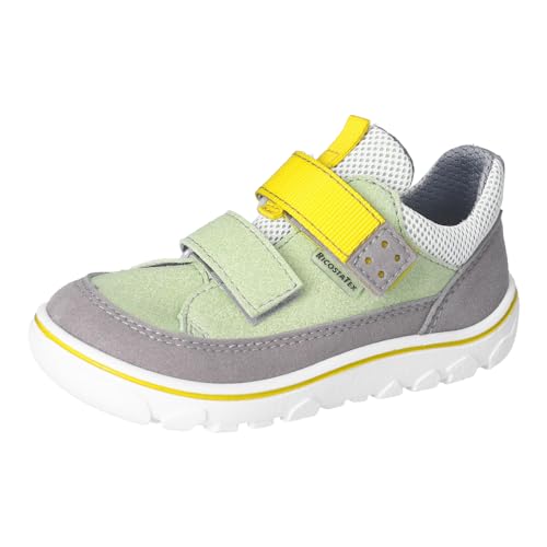 RICOSTA Jungen Kletthalbschuhe JACO, Kinder Halbschuhe, Weite: Mittel, RicostaTEX, Barfuß-Schuh,vegan, Klettschuhe, Graphit/Avocado (520), 29 EU von RICOSTA