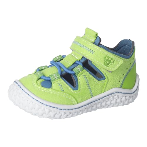RICOSTA Jungen Kletthalbschuhe Jerry, Baby und Kleinkinder Lauflernschuhe, Weite: Mittel, waschbar,vegan, Lime/Petrol (750), 22 EU von RICOSTA