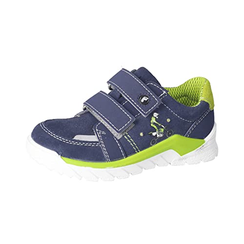 RICOSTA Jungen Low-Top Sneaker BOBI,Kinder Halbschuhe,WMS:Mittel,lose Einlage,Blinklicht,Klettverschluss,Kinderschuhe,Nautic (170),30 EU von RICOSTA