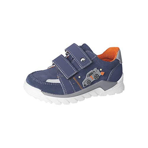 RICOSTA Jungen Low-Top Sneaker BOBI,Kinder Halbschuhe,WMS:Mittel,lose Einlage,Blinklicht,Klettverschluss,straßenschuhe,Nautic (170),25 EU von RICOSTA