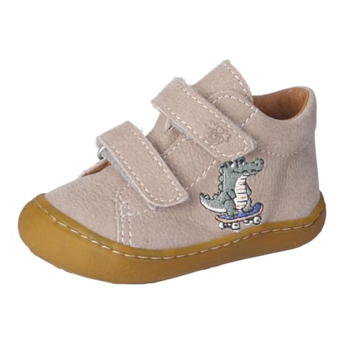 RICOSTA Jungen Low-Top Sneaker Karli, Kinder Lauflernschuhe, lose Einlage, terracare, Klettschuhe, Klettverschluss, kies (Krokodil) (650), 23 EU von RICOSTA